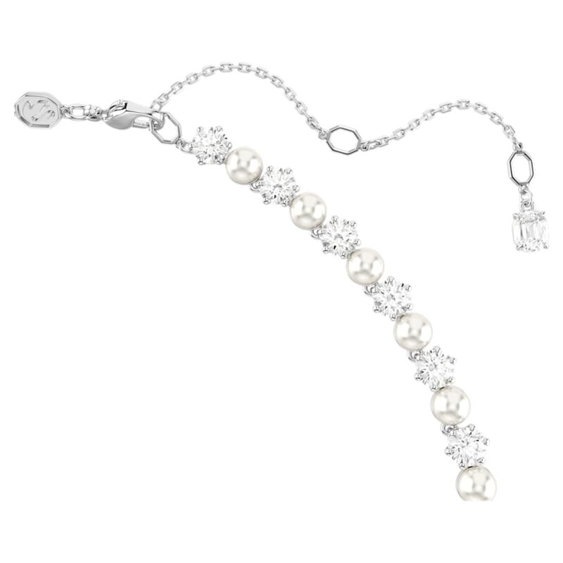 Swarovski Matrix Crystal Pearl Tennis Necklace 5689623