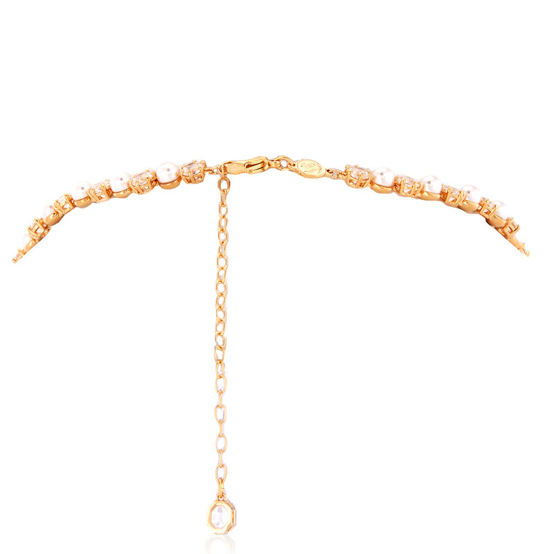 Swarovski Matrix Crystal Pearl Tennis Necklace 5742039