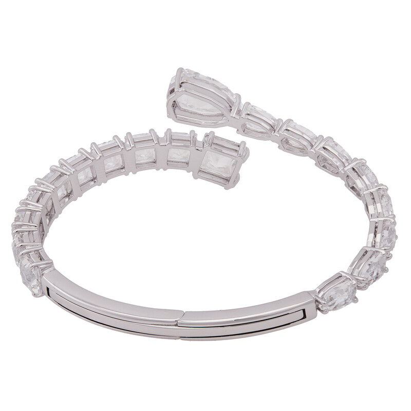 Swarovski Matrix Cuff Rhodium Shiny Crystal 5692527 9009656925270