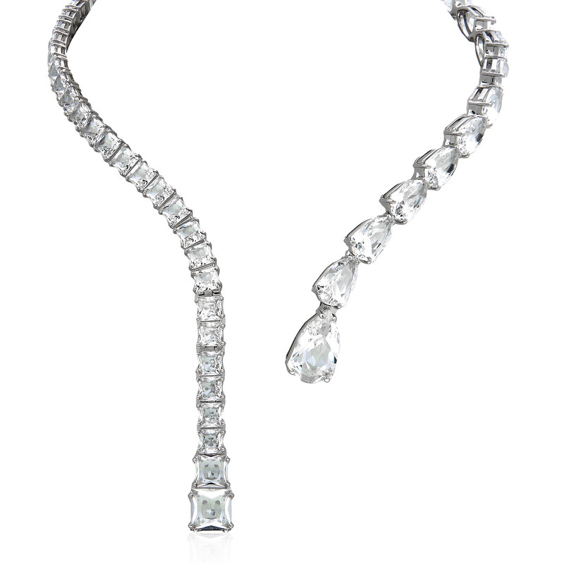 Swarovski Matrix Necklace Open Rhodium Shiny Crystal 5692517