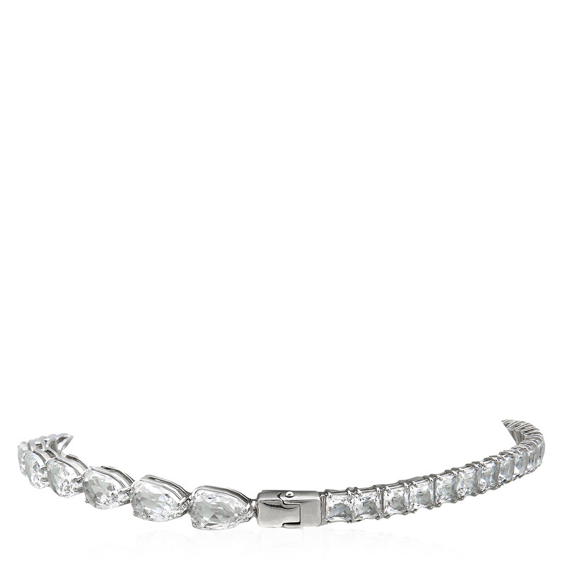 Swarovski Matrix Necklace Open Rhodium Shiny Crystal 5692517