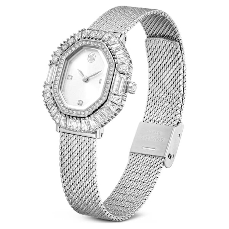 Swarovski Matrix Quartz Crystal Silver Dial Ladies Watch 5732498