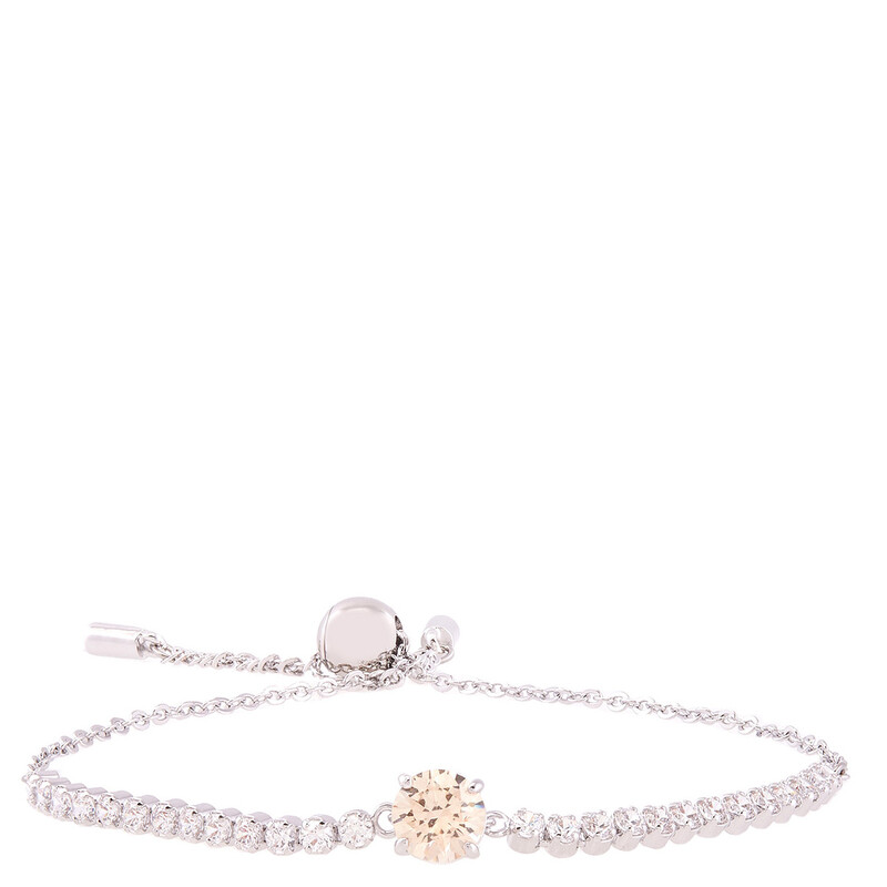 Swarovski Matrix Tennis Bracelet Rhodium Shiny White Fancy