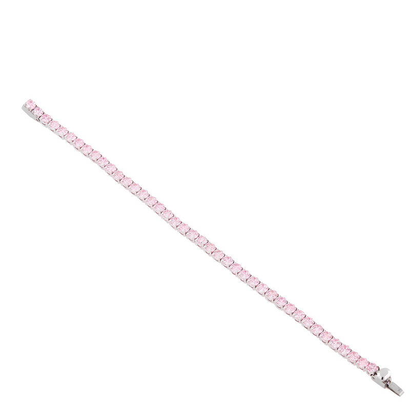 Swarovski Matrix Tennis Bracelet with Purplish Pink Crystals Swarovski Matrix Tennis Bracelet with Purplish Pink Crystals