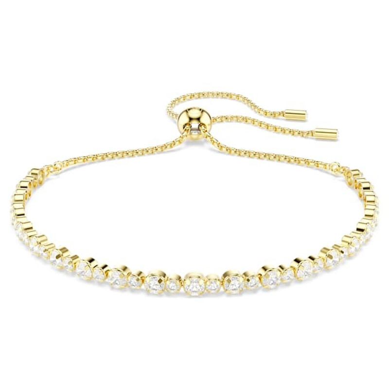 ☆ SWAROVSKI ☆ GOLDブレスレット ☆ Matrix Tennis bracelet, Round cut, White, Gold-tone plated | Swarovski
