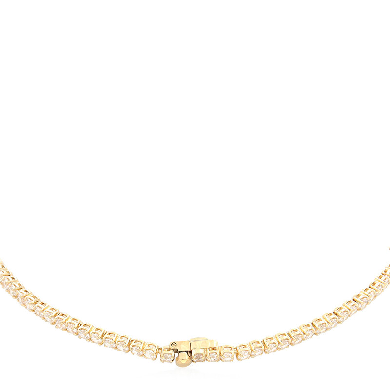 Swarovski Matrix Tennis Necklace S New Gold Shiny White 5681795