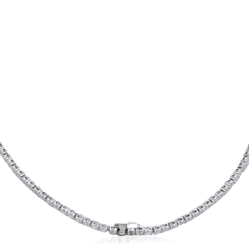 Swarovski Matrix Tennis Necklace S New Rhodium Shiny White 5681796