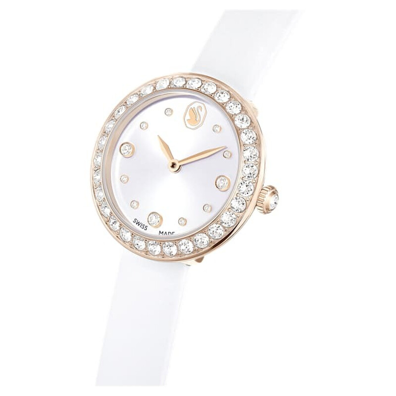 Swarovski Matrix Tennis Quartz Crystal Silver Dial Ladies Watch