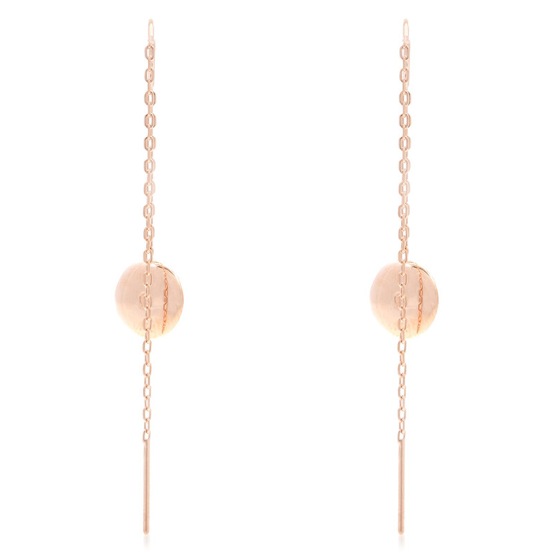Swarovski Meteora Pierced Earrings Chain Earrings Rose Gold Shiny 