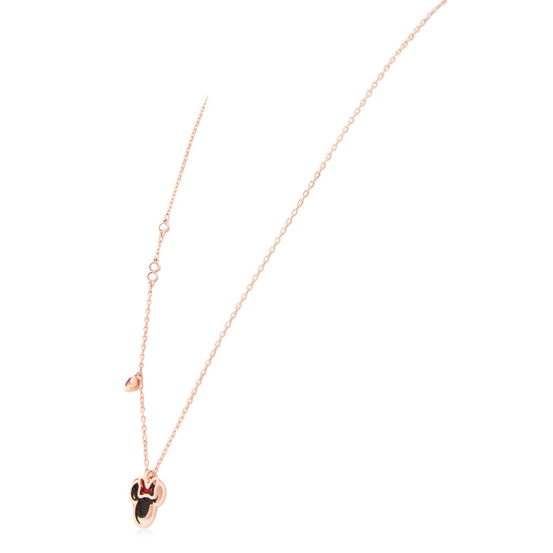 Swarovski Mickey & Minnie Ladies Rose Gold-Tone Necklace 5737558