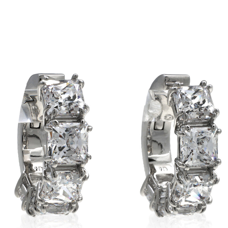 Swarovski Millenia Clip Earrings Pair Rhodium Shiny White 5654557