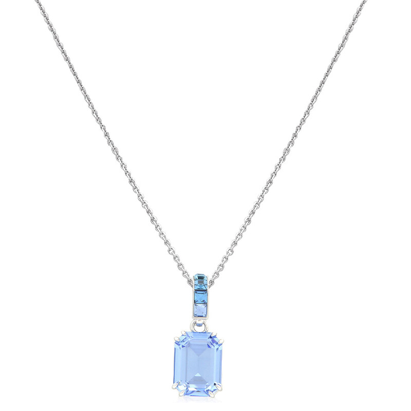 Swarovski Millenia Pendant Long Pendant Rhodium Shiny Blue 5696518