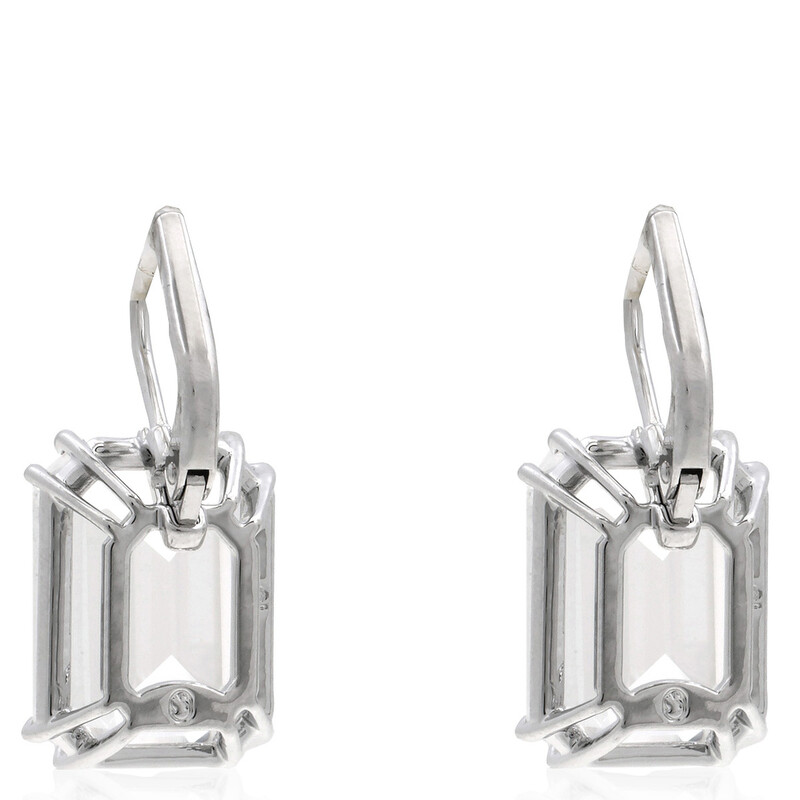 Swarovski Millenia Pierced Earrings Rhodium Shiny Crystal Ignite