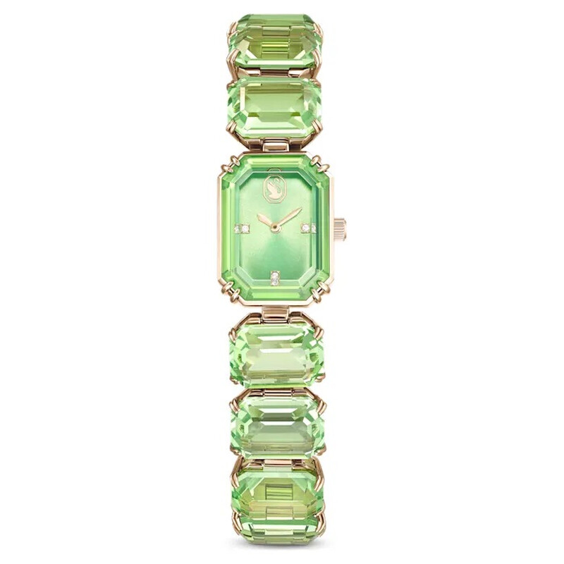 Swarovski Millenia Quartz Crystal Green Dial Ladies Watch 5630834