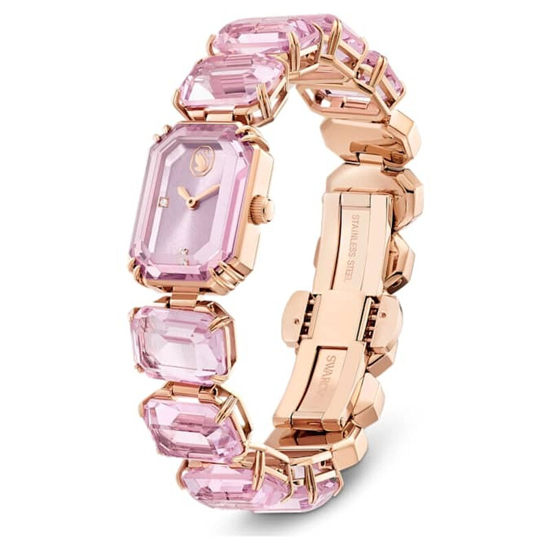 Swarovski Millenia Quartz Crystal Pink Dial Ladies Watch 5630837