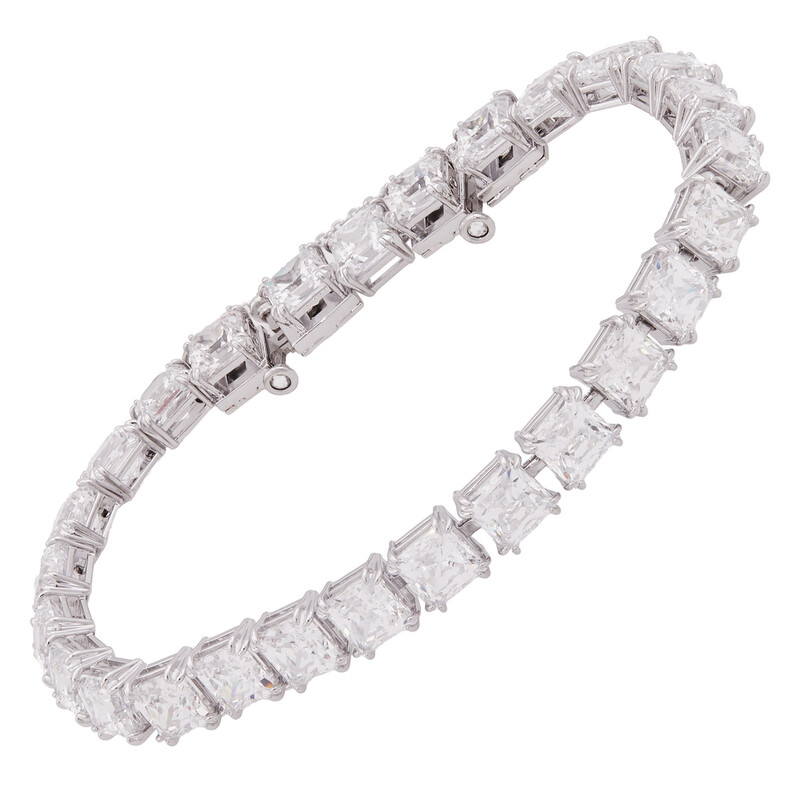Swarovski Millenia Soft Bracelet Small Sqr Rhodium Shiny White 5599202 ...