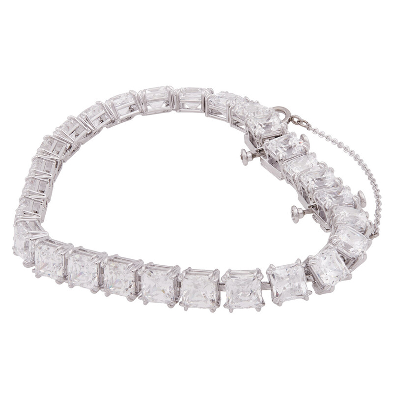 Swarovski Millenia Soft Bracelet Small Sqr Rhodium Shiny White 5599202 ...