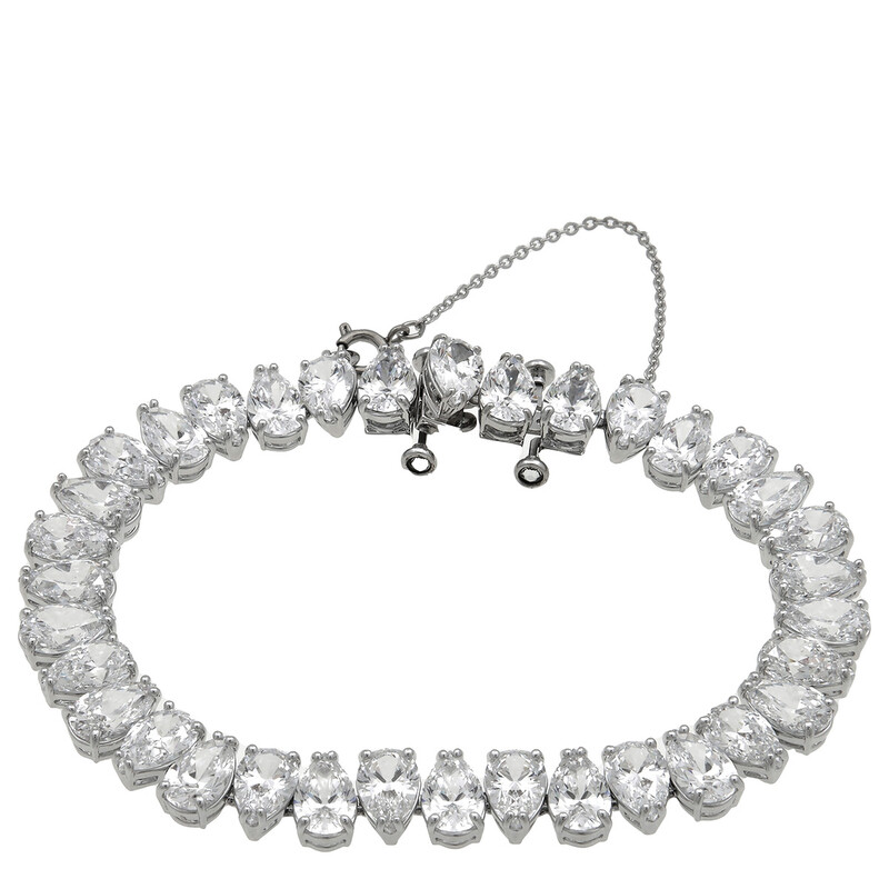 SWAROVSKI　Millenia Tennis ブレスレット Swarovski Millenia White Rhodium Plated Pear Cut Millenia Bracelet