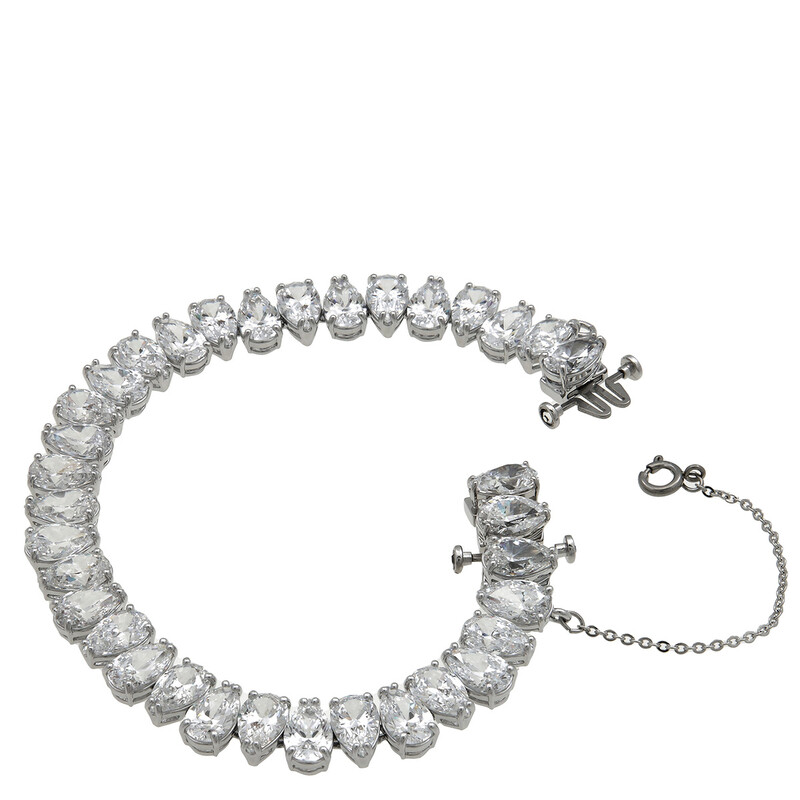 Swarovski Millenia White Rhodium Plated Pear Cut Millenia Bracelet