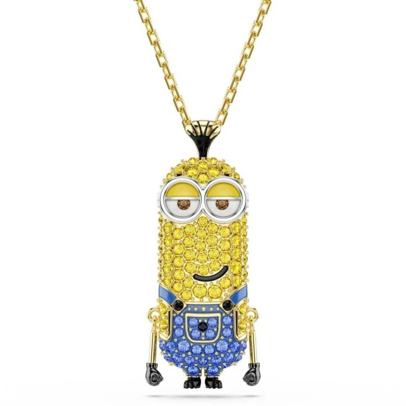 Swarovski Minions Gold-Tone Plated Necklace 5743384 9009657433842