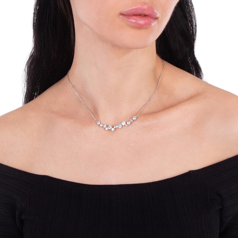 Rhodium Plating Swarovski Louison Pearl Pendant Lotus Pearl