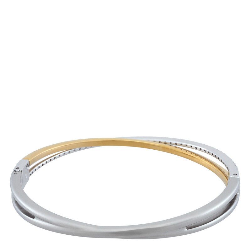 Swarovski Mixed Metal Hyperbola Bangle, Size S 5689721 - Ladies