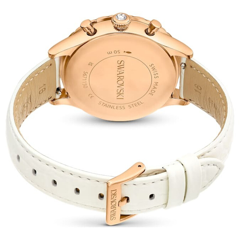 Swarovski Octea Chrono Quartz Crystal White Dial Watch 5671150
