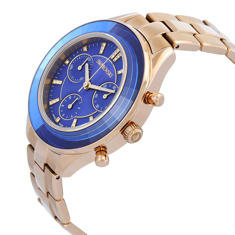 Swarovski Octea Lux Sport Chronograph Quartz Crystal Blue Dial