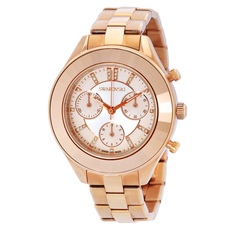 Swarovski Octea Lux Sport Chronograph Quartz Crystal Silver Dial