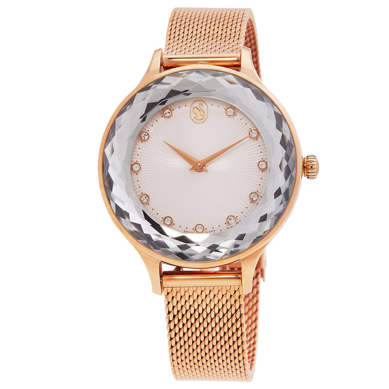 SWAROVSKI スワロフスキー OCTEA NOVA 5295337 Swarovski Octea Nova Quartz White Dial White Leather Strap Watch