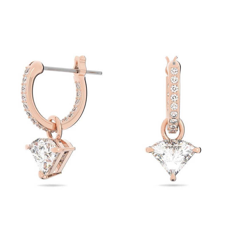 Swarovski Ortyx Rose Gold-Tone Plated Triangle Cut Earrings 5643738 ...