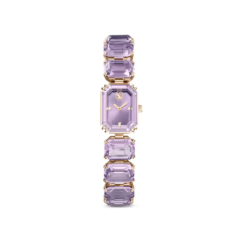 Swarovski Quartz Crystal Purple Dial Ladies Watch 5722364