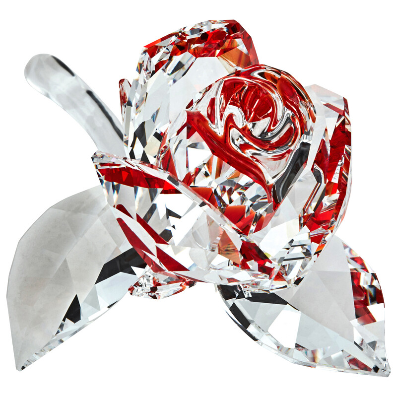 Swarovski Red Blossoming Rose Decoration Figurine 5428561