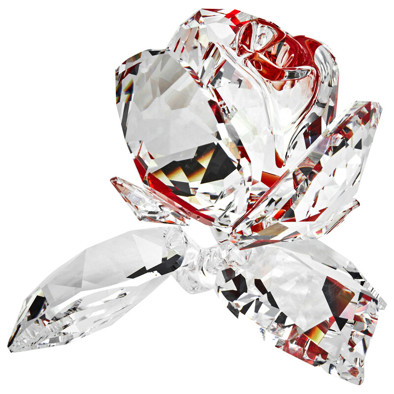 Swarovski Red Blossoming Rose Decoration Figurine 5428561