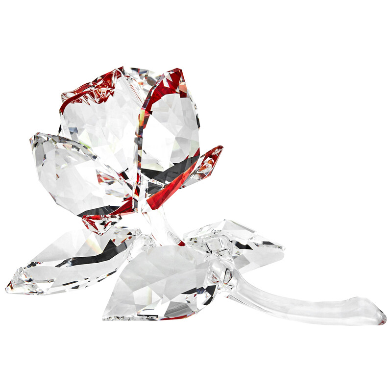 Swarovski Red Blossoming Rose Decoration Figurine 5428561