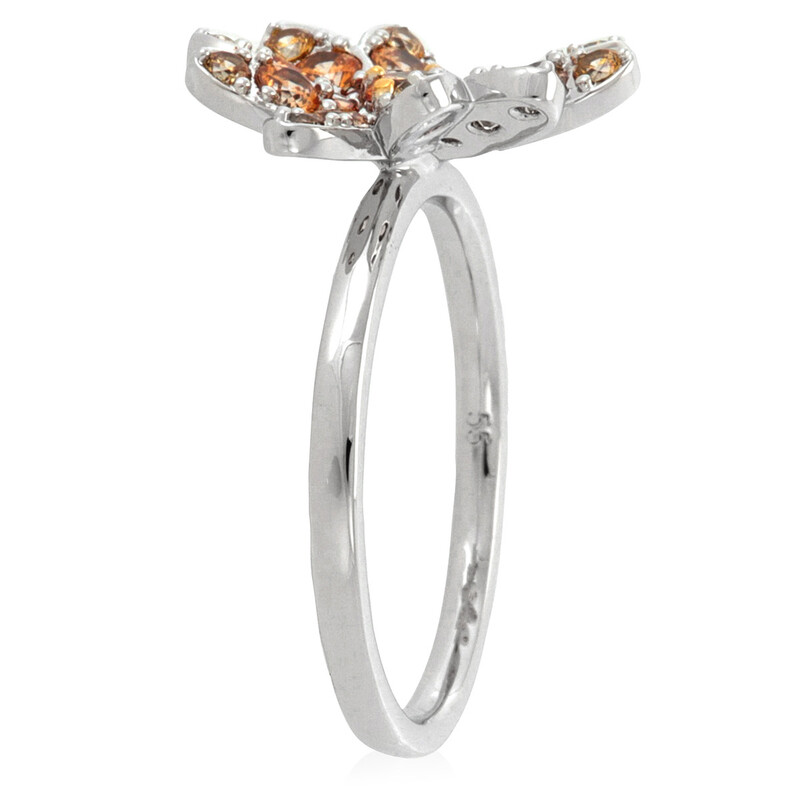 Swarovski Rhodium Plated Eternal Flower Ring, Size 55 (US 6.75