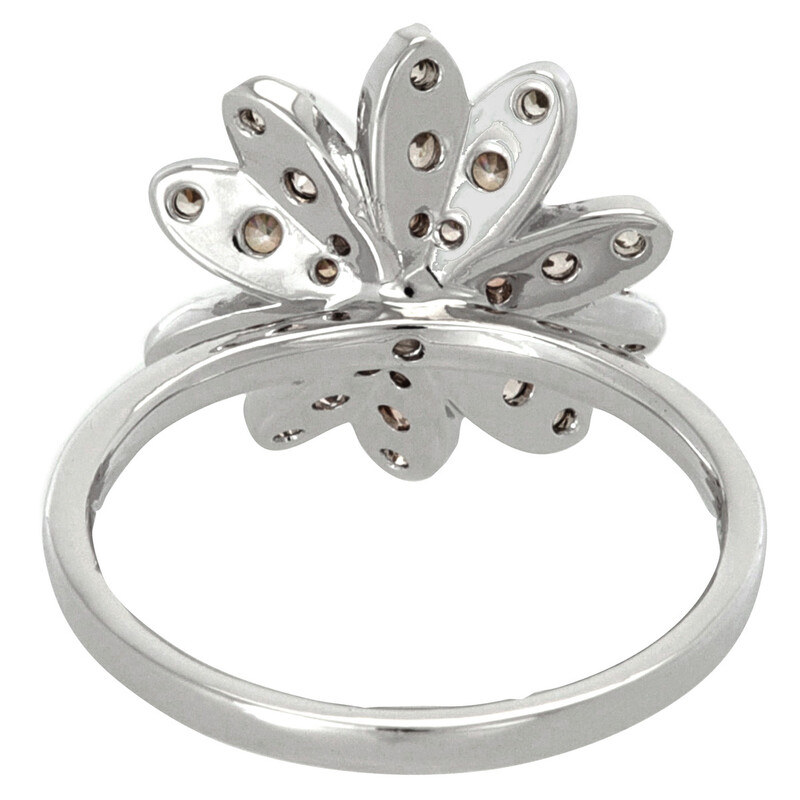 Swarovski Rhodium Plated Eternal Flower Ring, Size 55 (US 6.75