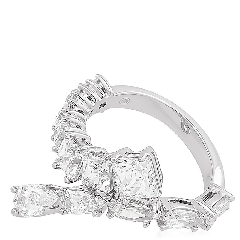 Swarovski Rhodium Plated Matrix Ring, Size 52 (US 5.75) 5705761