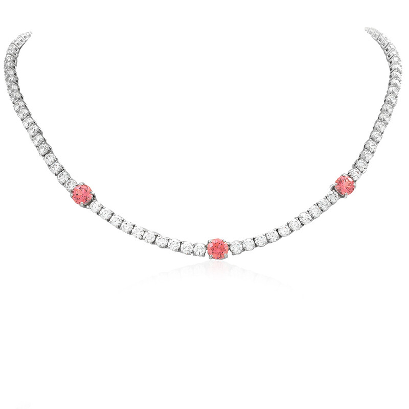 Swarovski Rhodium Plated Matrix Tennis Necklace 5666165 