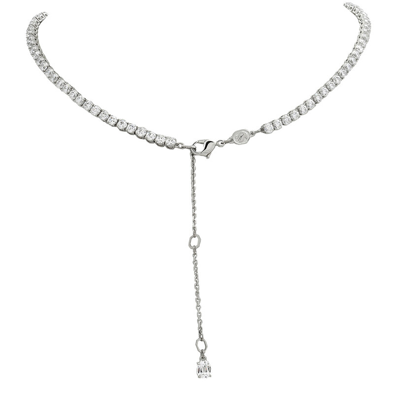 Swarovski Rhodium Plated Matrix Tennis Necklace 5666165