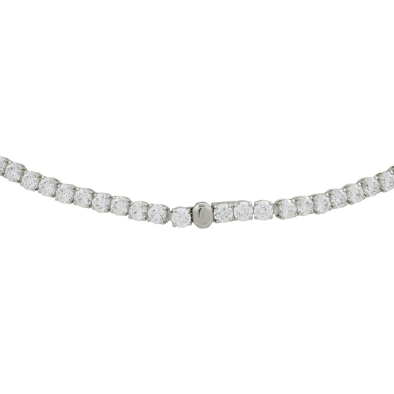 Swarovski Rhodium Plated Matrix Tennis Set 5647730 191453210891