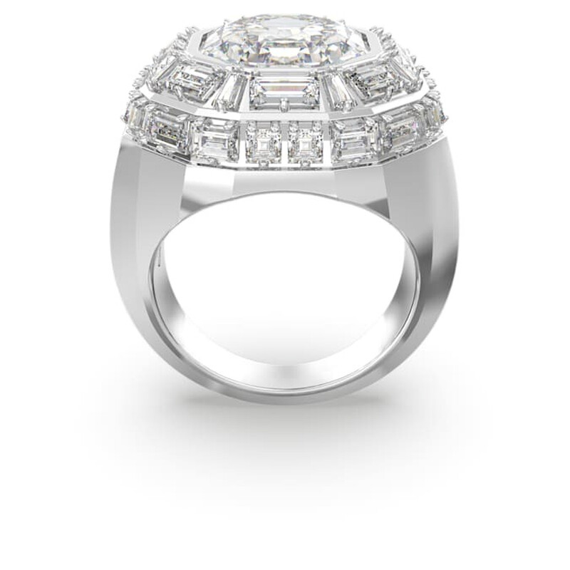 SWAROVSKI MESMERA クリスタルリング Swarovski Rhodium Plated Mesmera Cocktail Ring, Size 52 (US 5.75