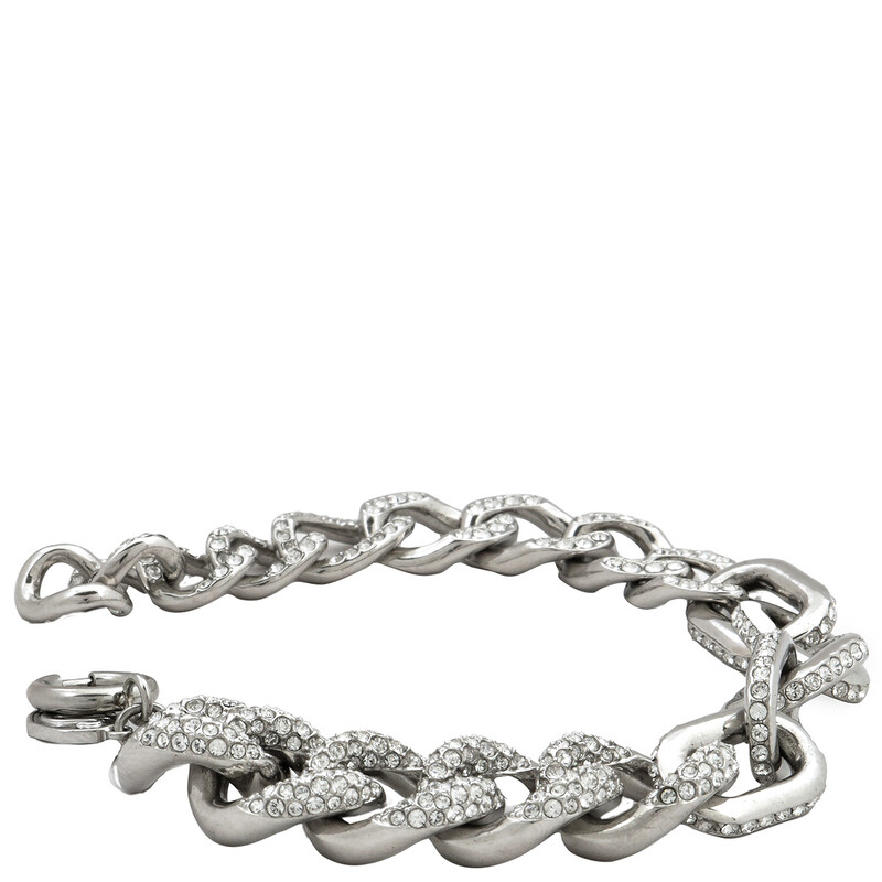 Swarovski Rhodium Plated Pave Dextera Bracelet, Size Medium