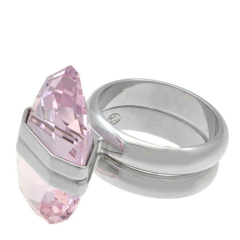 Swarovski Rhodium Plated Pear Cut Lucent Ring, Size 50 (US 4.75 ...