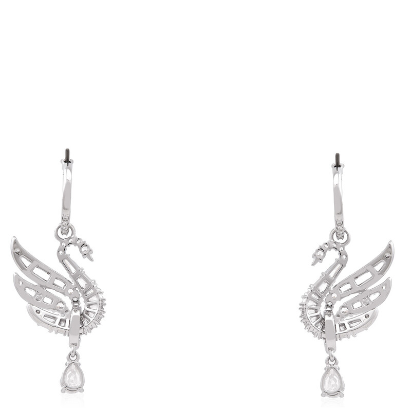 Swarovski Rhodium Plated Swan Vienna Earrings 5723388