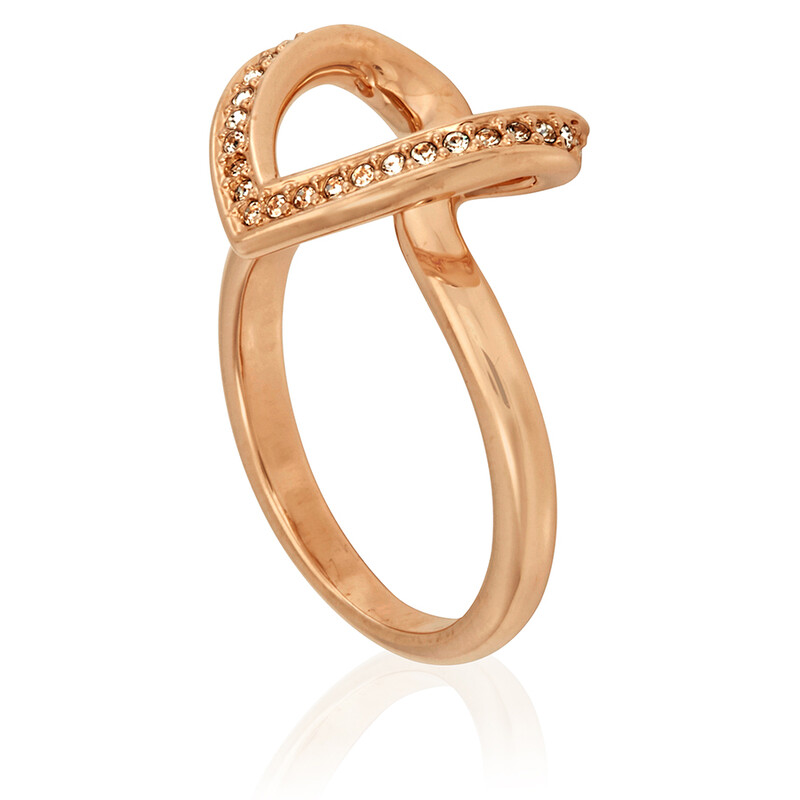 Swarovski Rose Gold Cupidon Ring, Size 55 (US 6.75) 5113590