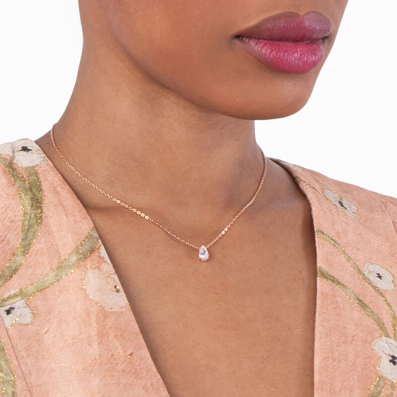 Swarovski Rose Gold Rhodium Plated Attract Earring And Necklace