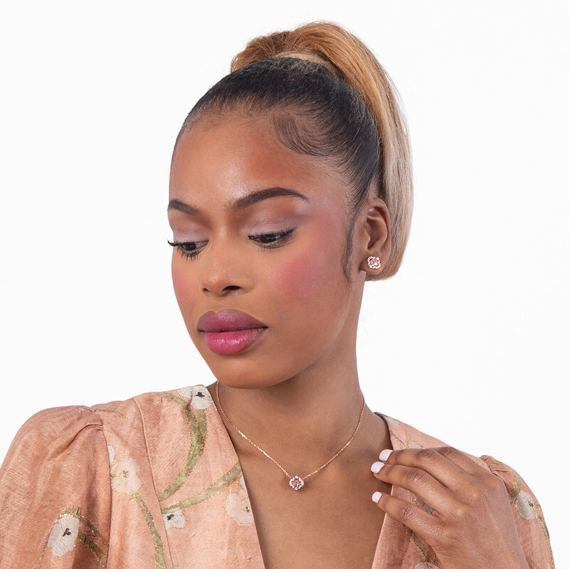 Swarovski Rose Gold-Tone Plated Sparkling Dance Earring And