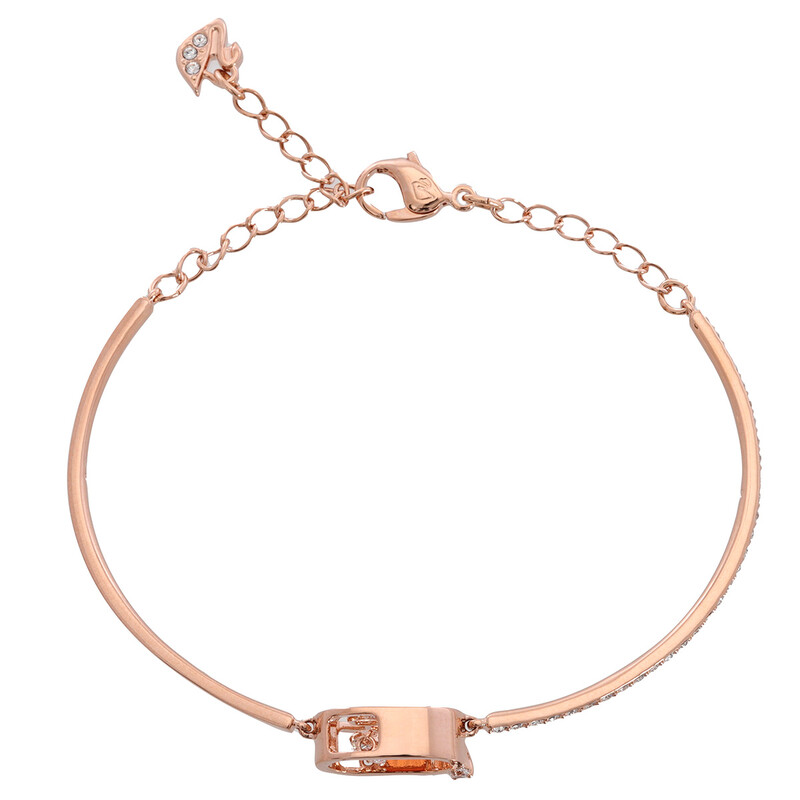 Swarovski Rose Gold-tone Plated White Sparkling Dance Oval Shape 