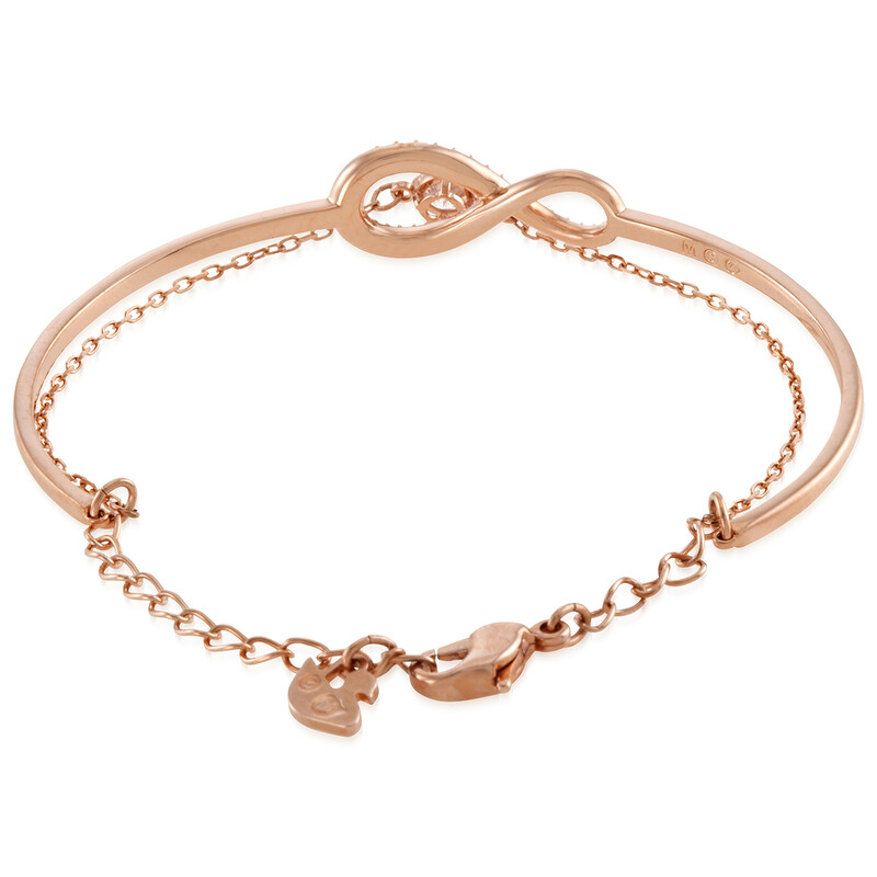 Swarovski Rose-gold Tone Plated Infinity Bangle 5518871